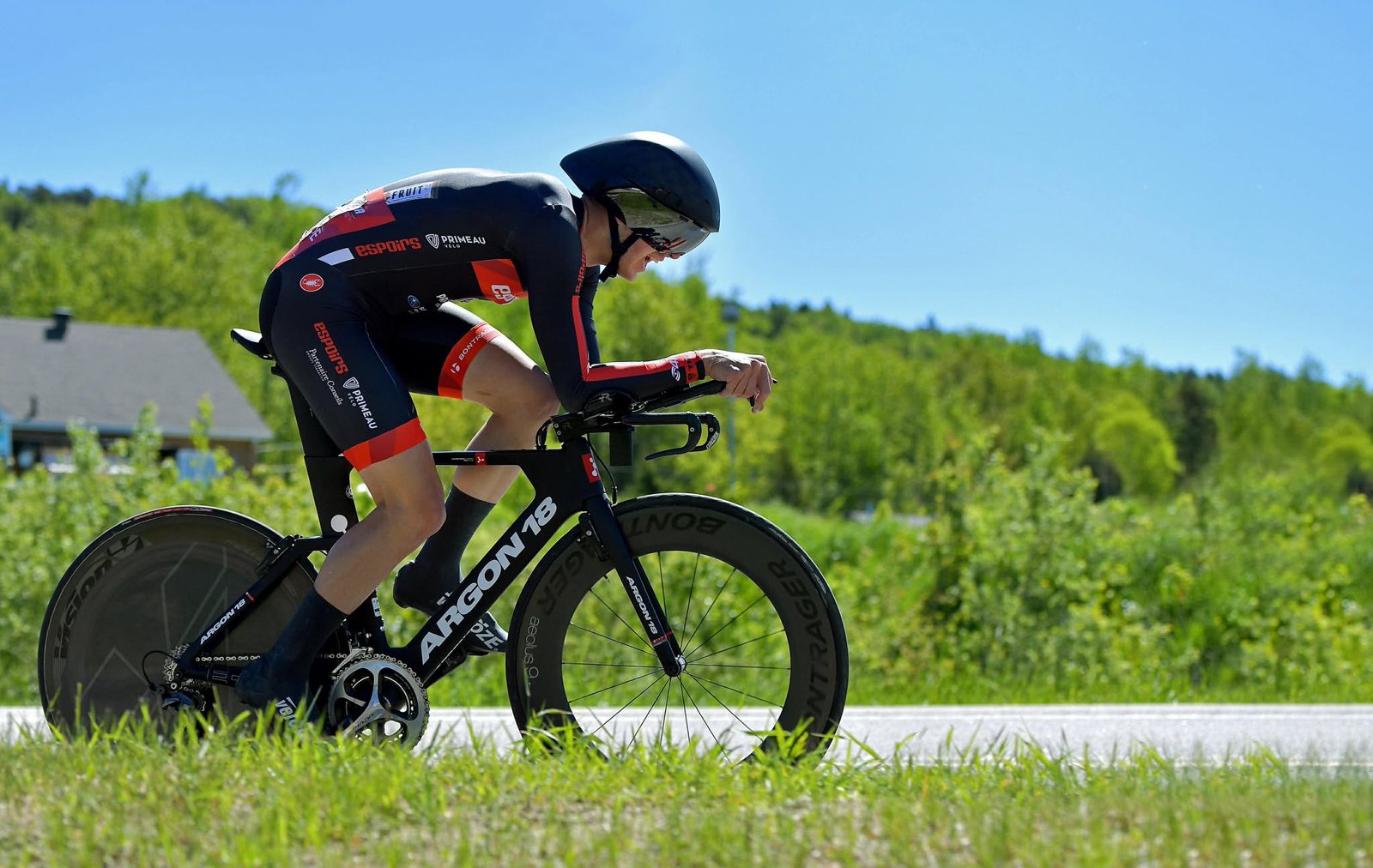Triathlète en pleine action